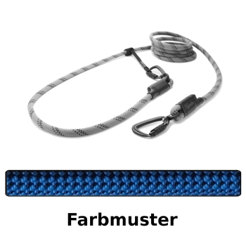 EASYLONG Hundeleine TWIST - M - 3m - dunkelblau mit schwarzen Punkten
